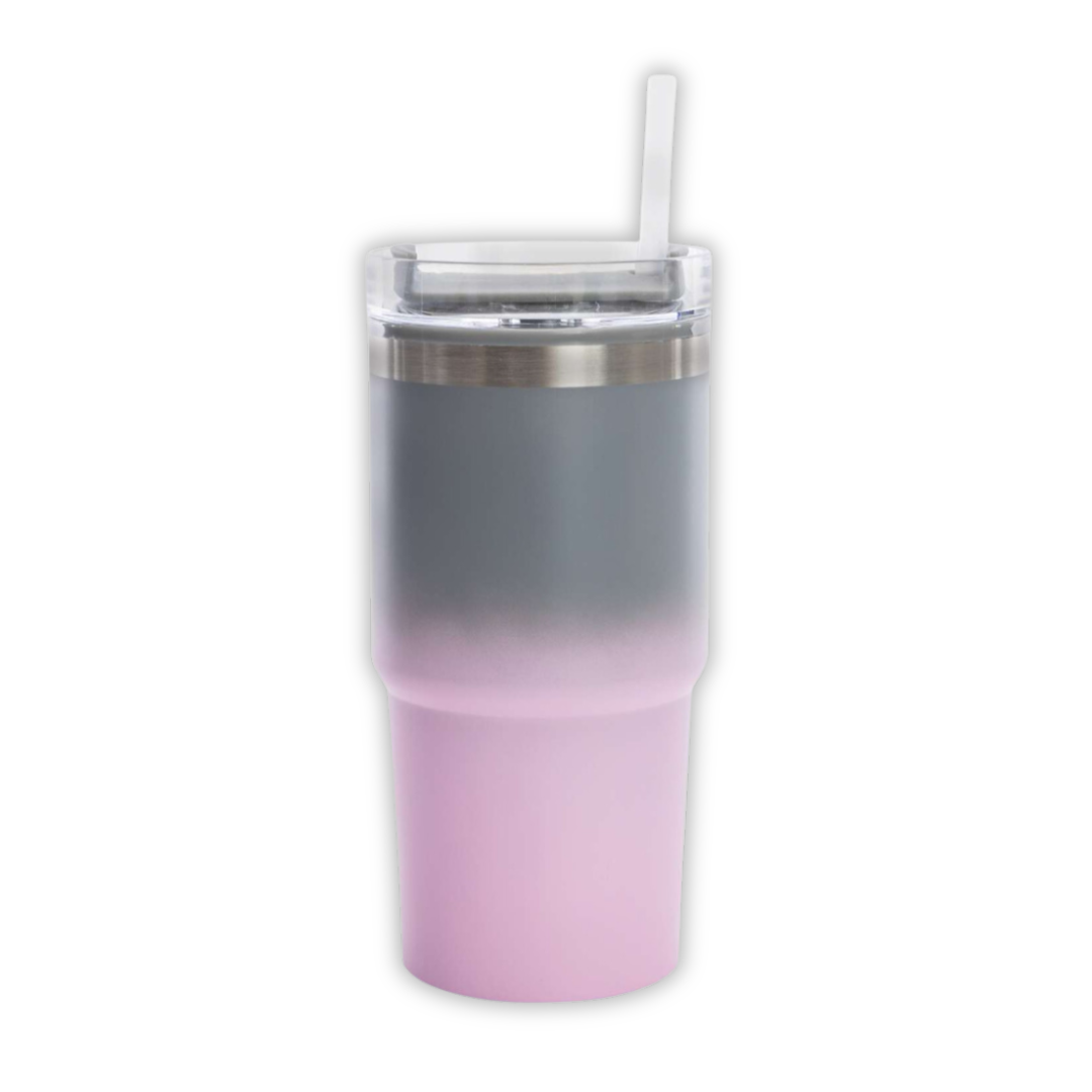 20oz Tumbler ~Ombre~ Pink/Gray