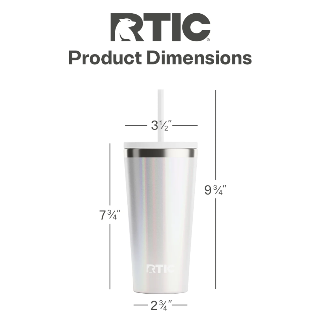 20oz Tumbler - RTIC Ceramic Lined - White