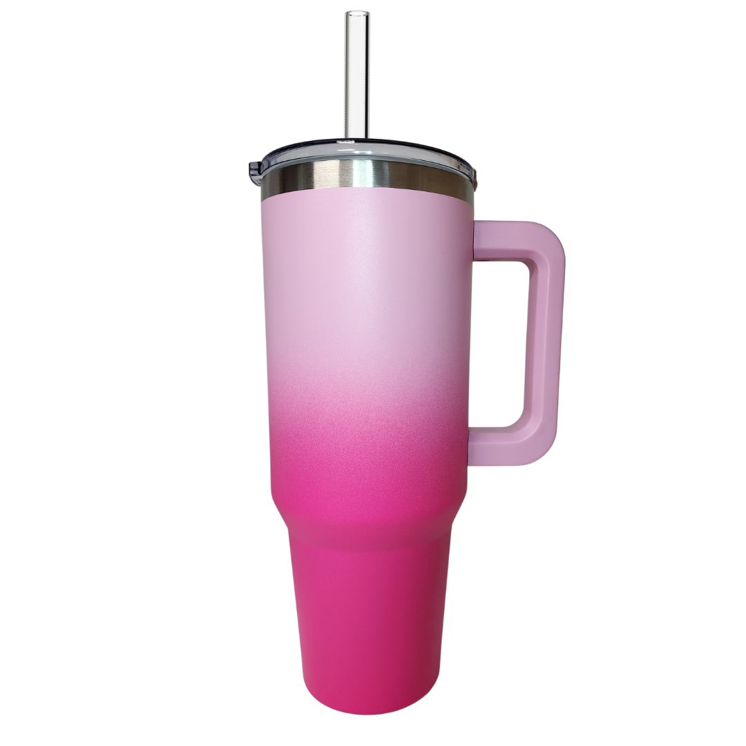 40oz Stainless Steel Tumbler ~Ombre~ Pink