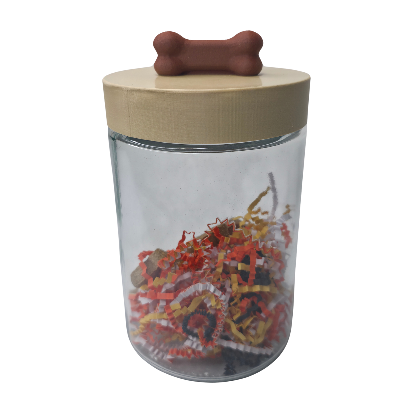 Large Dog Treat Jar- Brown Biscuit