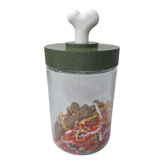 Large Dog Treat Jar - White Bone