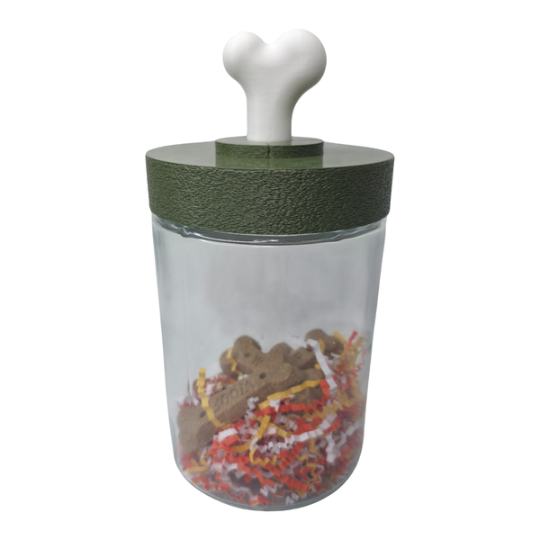 Large Dog Treat Jar - White Bone