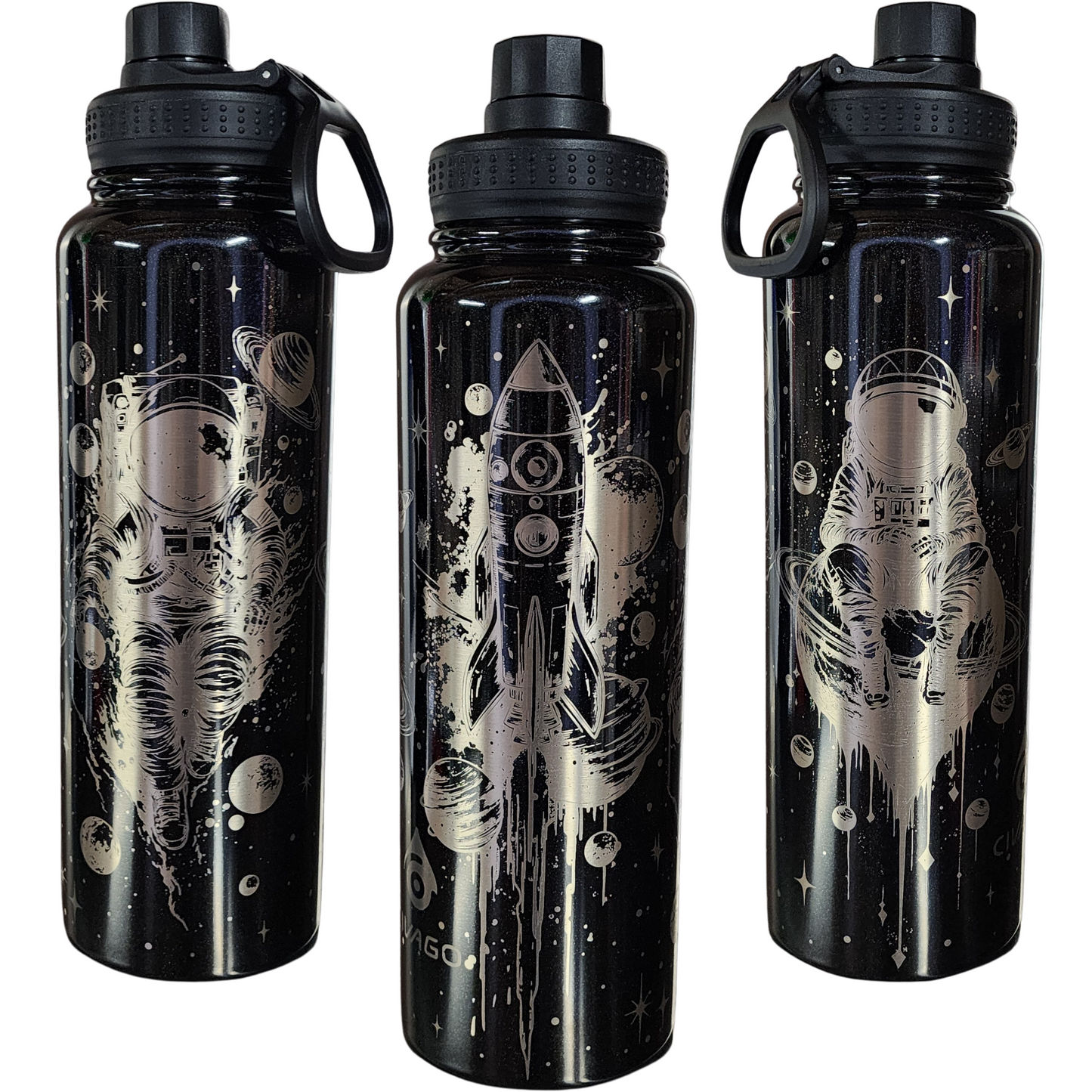 40oz Water Bottle - Floating in Space
