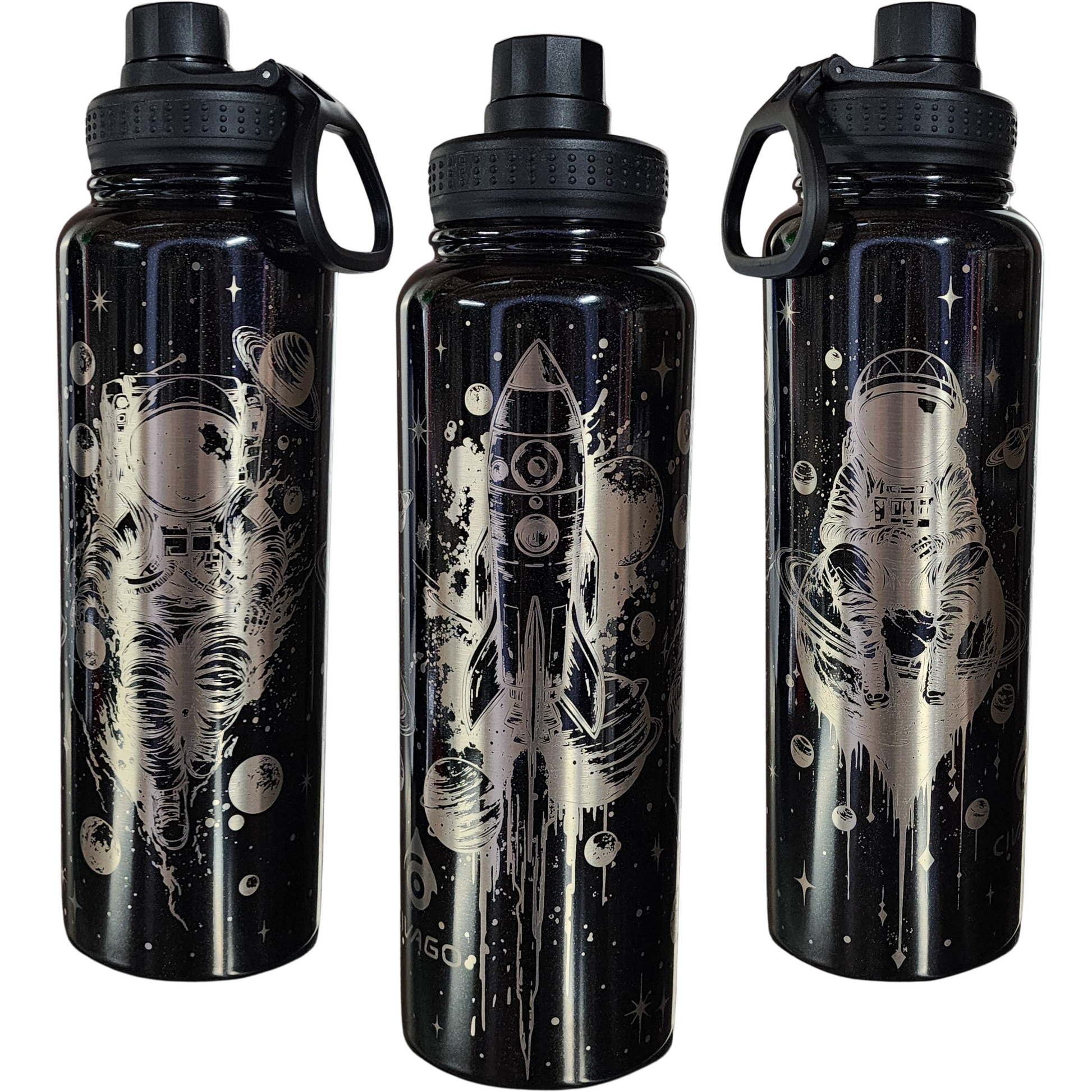 40oz Water Bottle - Floating in Space