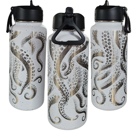 32oz Flip Straw Bottle - Tentacles