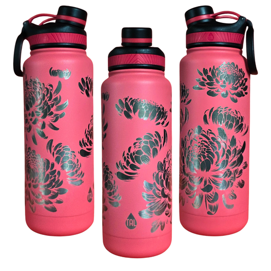 40oz Bottle - Chrysanthemums
