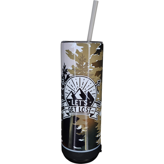20oz Tumbler W/SPEAKER - Lets Get Lost