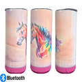 20oz Tumbler W/SPEAKER - Rainbow Horse