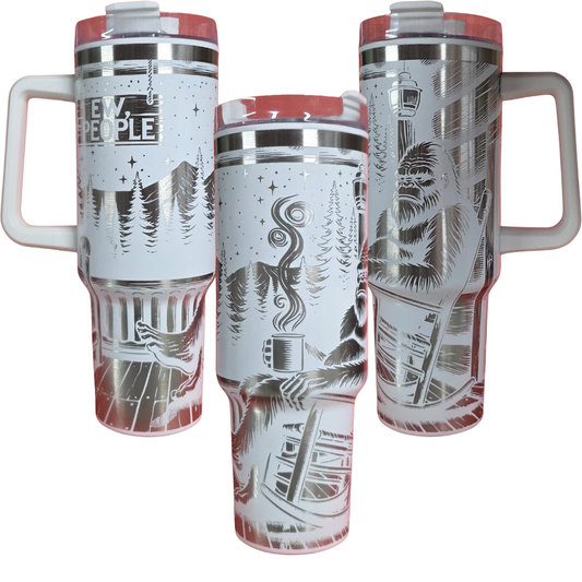40oz HQ Tumbler -Ew People (Bigfoot)