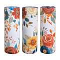 20oz Skinny Tumbler - Boho Flowers