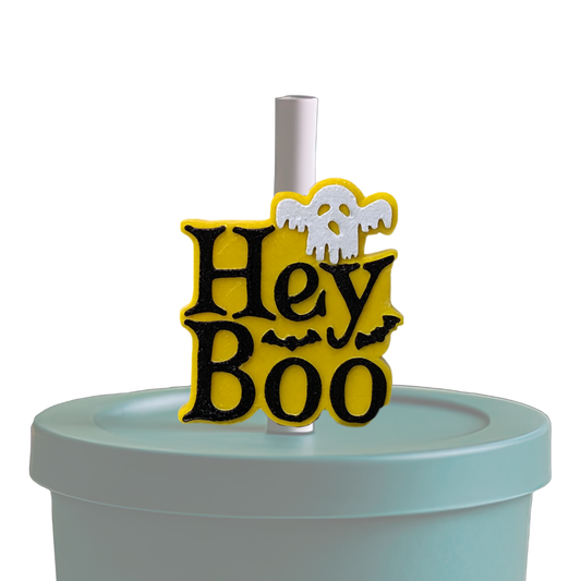 Hey Boo Straw Topper