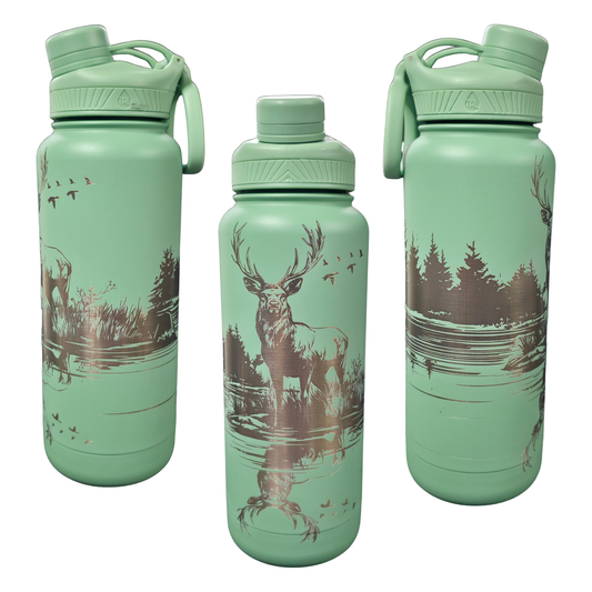 40oz Bottle - Deer Reflection