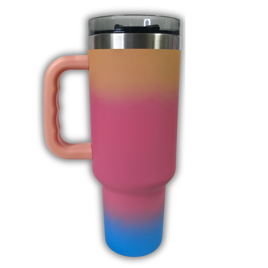 40oz Tumbler - Peach/Pink/Blue