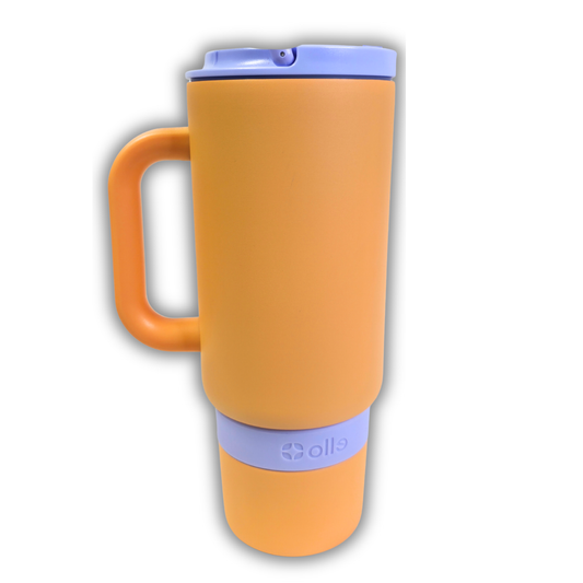 40oz Tumbler - Orange / Lavender Accents