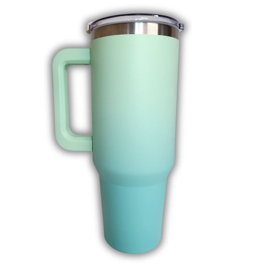 40oz Tumbler - Green/Blue Ombre