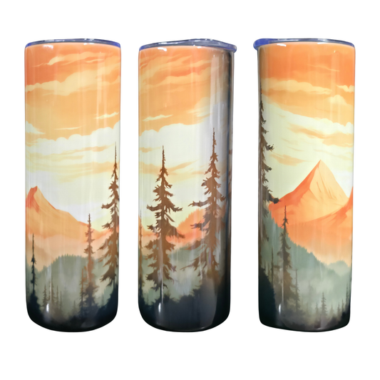 20oz Skinny Tumbler - Mountain Sunset