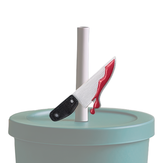 Bloody Knife Straw Topper