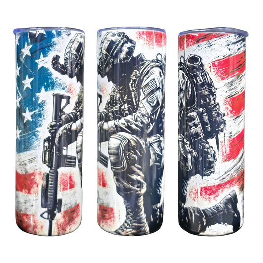 20oz Skinny Tumbler - Patriotic