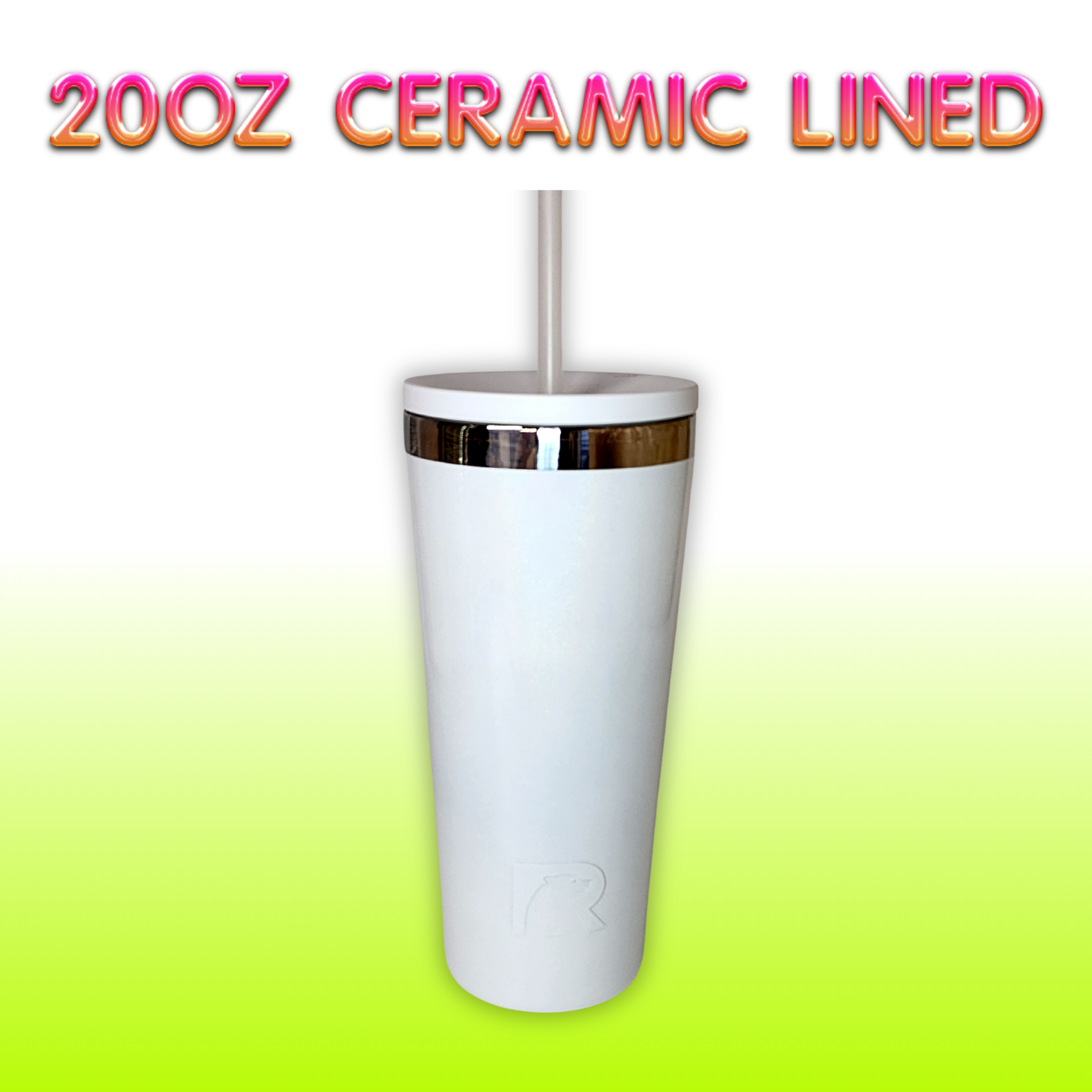 20oz Tumbler - RTIC Ceramic Lined - White