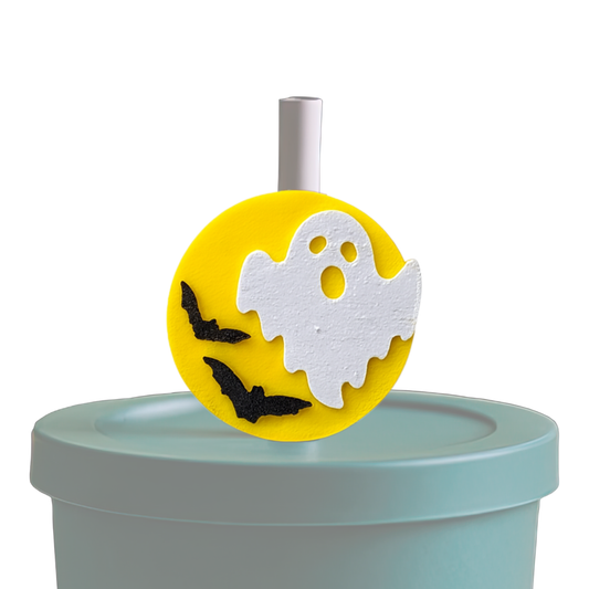 Ghost in the Moonlight Straw Topper