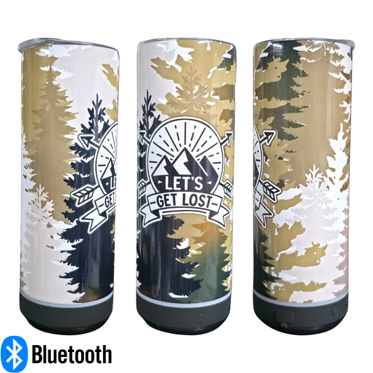 20oz Tumbler W/SPEAKER - Lets Get Lost
