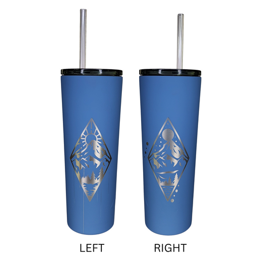30oz Tall Tumbler - Blue Geometric