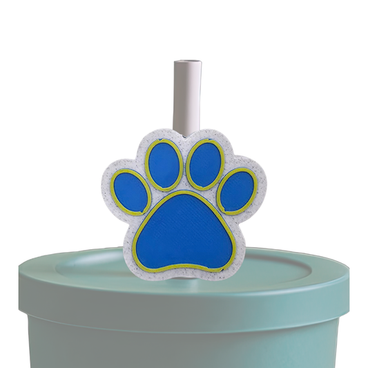 Blue Paw Straw Topper