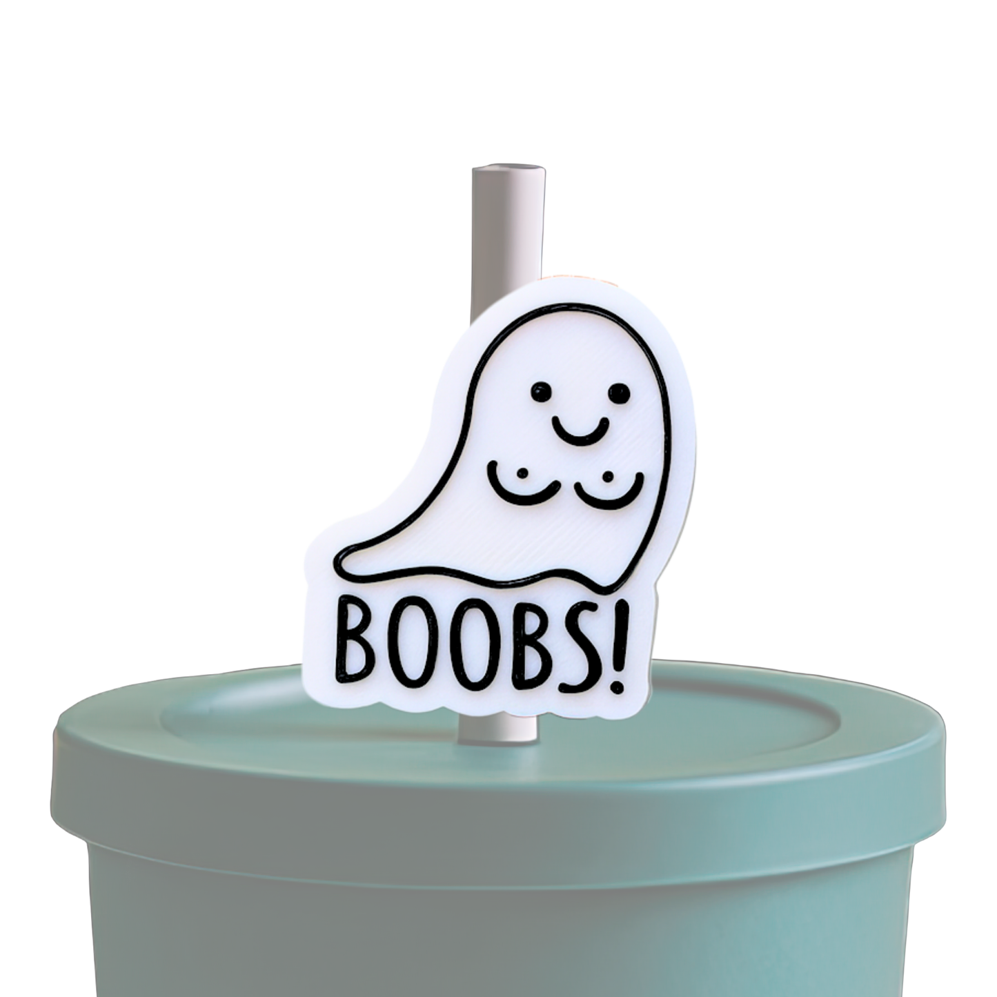 Adult Humor - Boobs Straw Topper