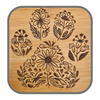 Floral Paw Print - Black