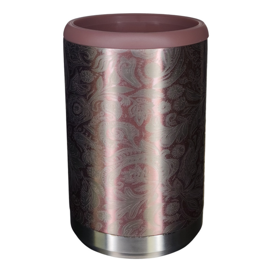 12oz Can Cooler - Paisley Rose Gold Glitter