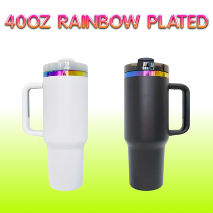 40oz Rainbow Plated Tumblers