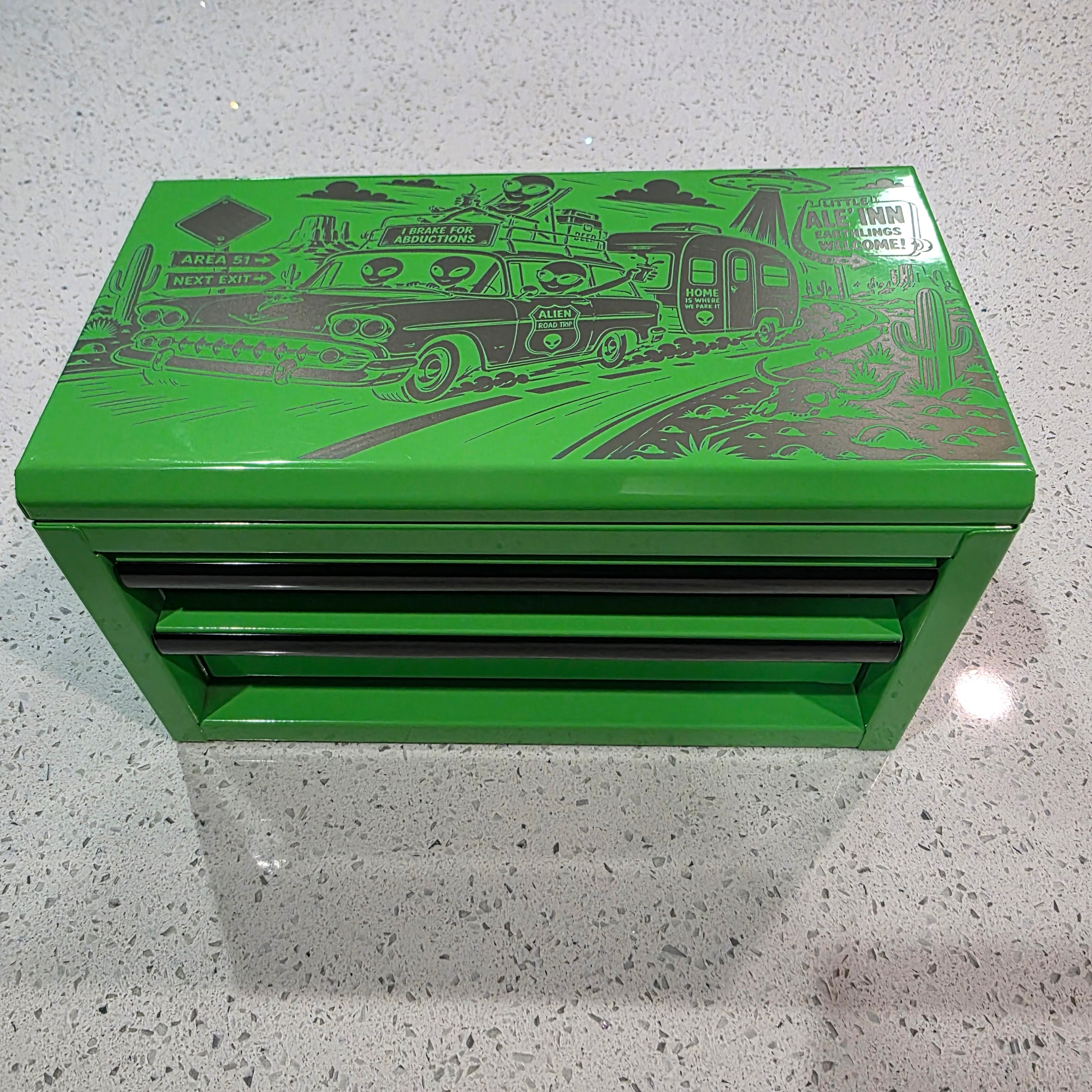 PreMade Mini Toolbox - Alien Road Trip