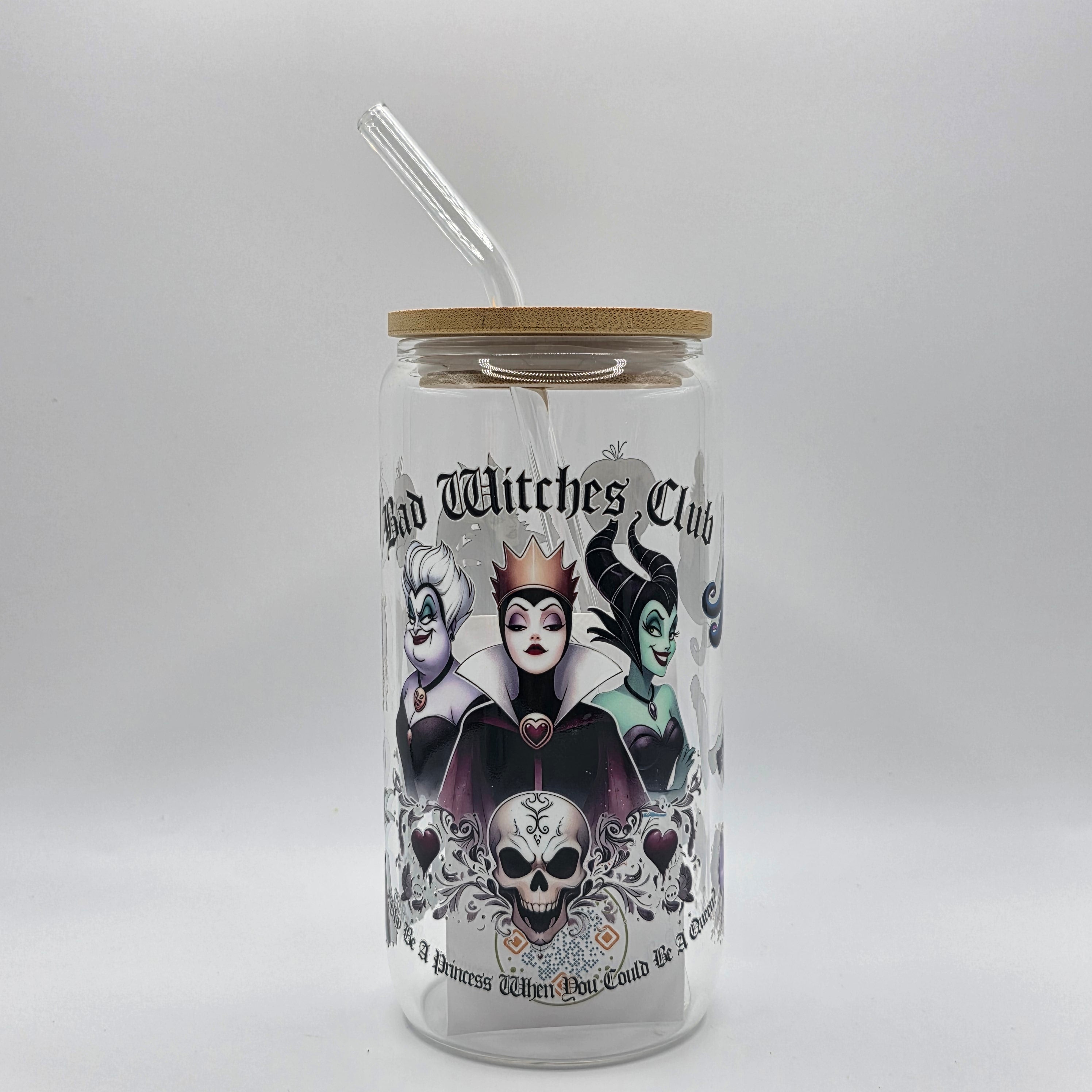 Bad Witches Club - 16oz Glass Can Tumbler