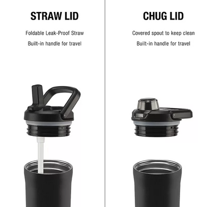 24oz Bottle with 2 Lids! - Matcha