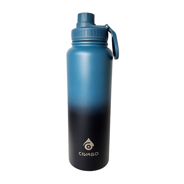 40oz Bottle - Blue/Black Ombre