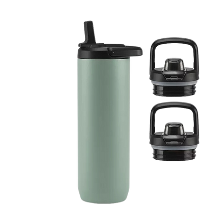 24oz Bottle with 2 Lids! - Matcha