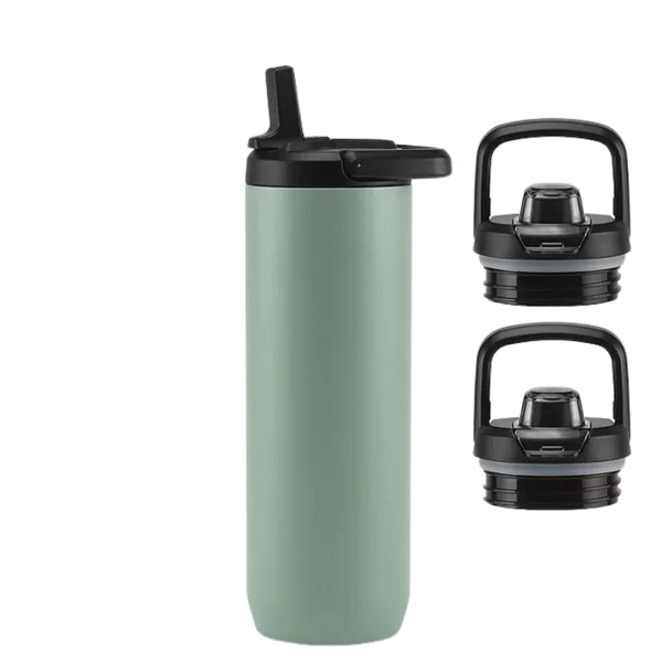 24oz Bottle with 2 Lids! - Matcha